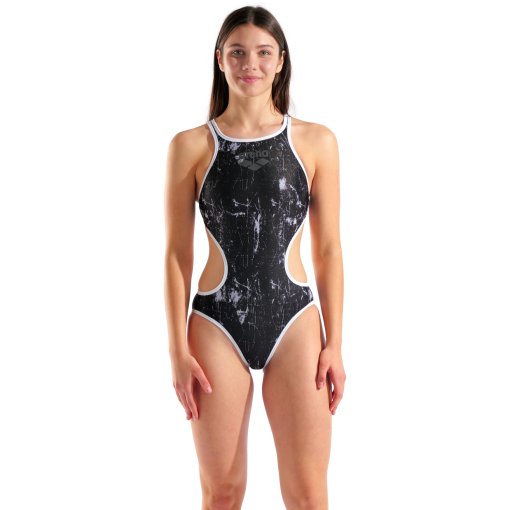 Produktbild von arena One Lacquer Badeanzug Damen - Multi Schwarz-Weiß