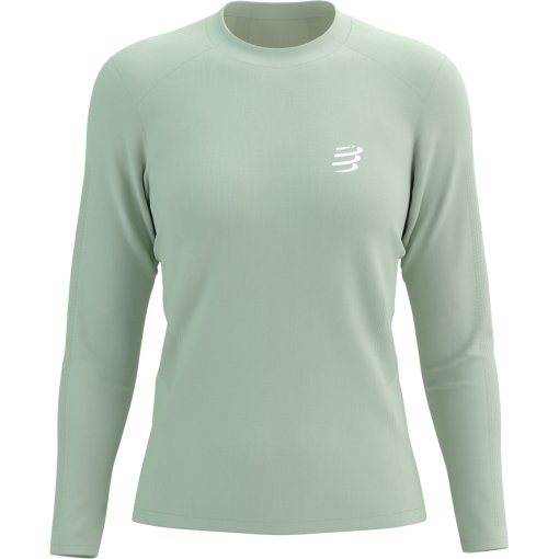 Picture of Compressport Performance Running Longsleeve Shirt Women - almost aqua/reflective white