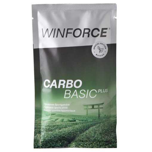 Produktbild von WINFORCE Carbo Basic Plus Matcha - Hypotones Kohlenhydrat-Getränkepulver - 60g