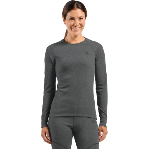 Photo produit de Odlo Maillot de Corps Manches Longues Femme - Active Warm - odlo steel grey melange