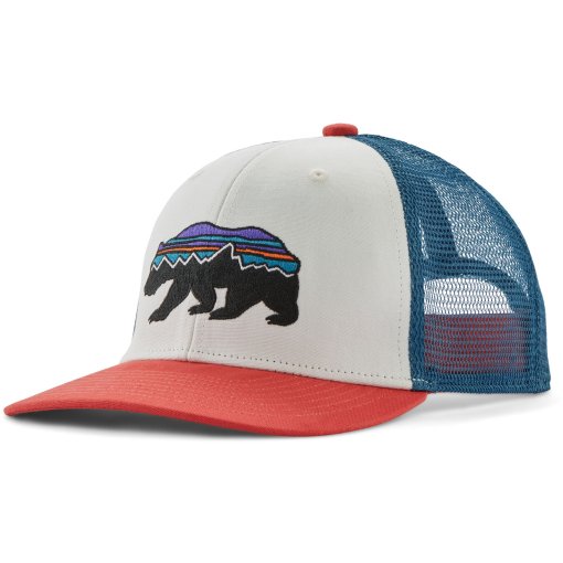 Photo produit de Patagonia Casquette trucker pour enfants - Fitz Roy Bear: Birch White