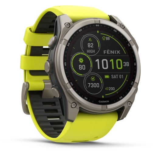 Produktbild von Garmin fenix 8 Sapphire Solar GPS Smartwatch - 51mm - Graphit/Titanium Titan
