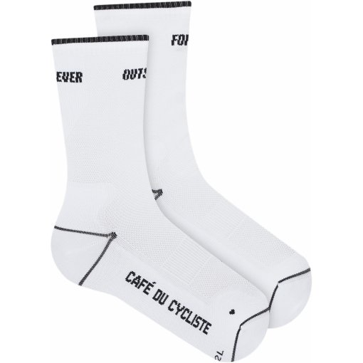 Picture of Café du Cycliste Motto Summer Socks - black on white