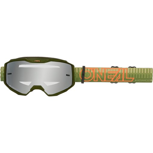 Produktbild von O&#039;Neal B-10 Brille - STRIPED V.26 green/orange - silver mirror