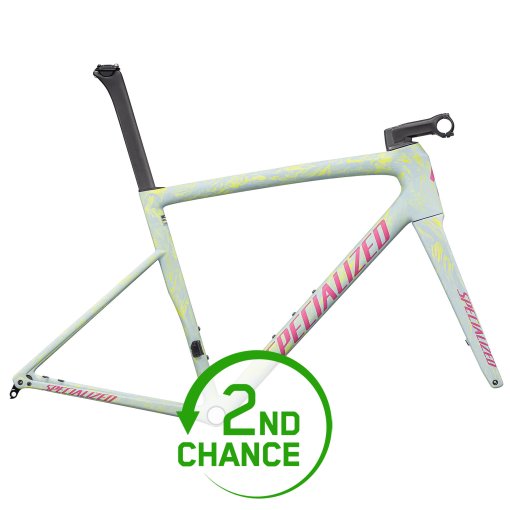 Bild von Specialized TARMAC SL8 - Carbon Rennradrahmen - 2025 - satin ion metallic / sea foam strata / rebel pink - B-Ware