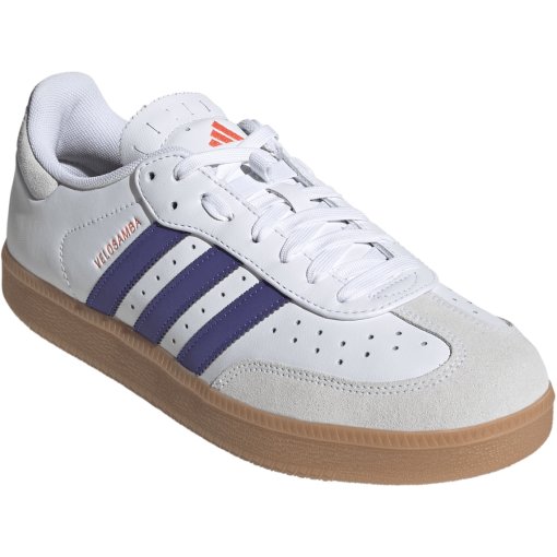 Photo produit de adidas Chaussures Vélo Homme - Velosamba Cuir - white/solar purple/solar turbo KJ1392