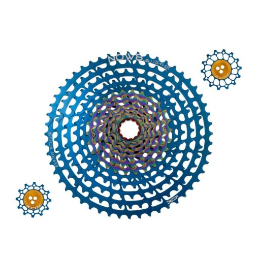 Immagine prodotto da NOW8 Facile Cassette by KCNC - XD 12-speed - 9-52 Teeth - incl. Pulleys - blue