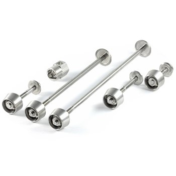 Foto de Pitlock Set 02/LH FW + RW + Saddle Clamp + Headlight + Holder - silver