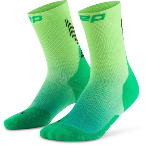 Produktbild von CEP Core Run Edt. Gradient Mid Cut Kompressionssocken Herren - green/lime fade