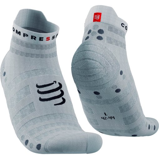 Foto de Compressport Calcetines de Compresión - Pro Racing v4.0 Ultralight Run Low - white/alloy