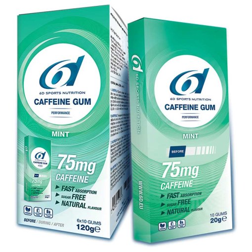 Foto de 6d Sports Nutrition Suplemento - Caffeine Gum - 6x10 chicles