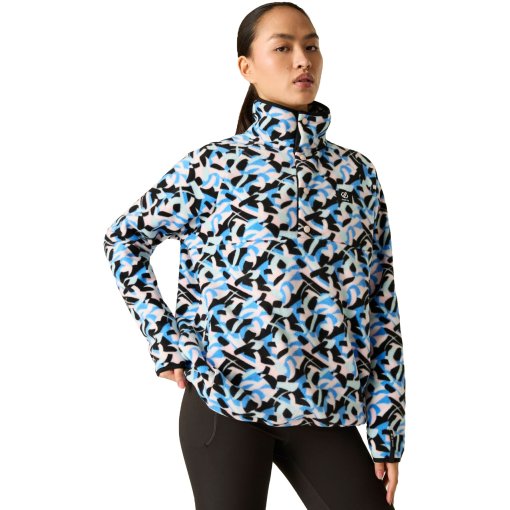 Foto de Dare 2b Printed Jersey polar para mujer - ZF9 Elysium Blue Abstract Swirl Print