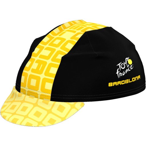 Photo produit de Santini Grand Départ Barcelone casquette de cycliste - Tour de France™ 2026 Collection RE460COTBCN6TDF - yellow GI