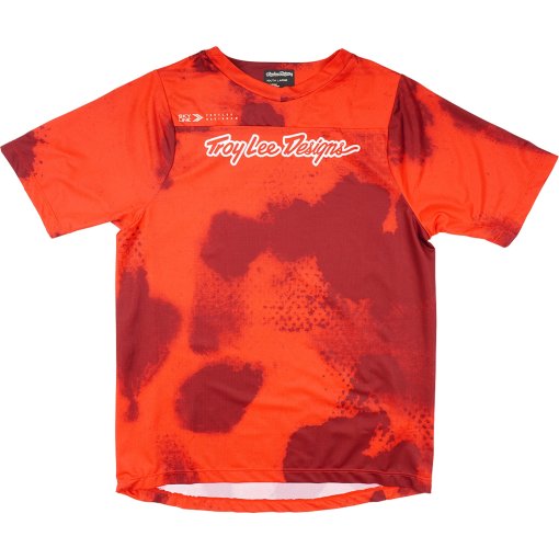 Foto de Troy Lee Designs Maillot de Manga Corta Niños - Skyline - Flared Fiery Red