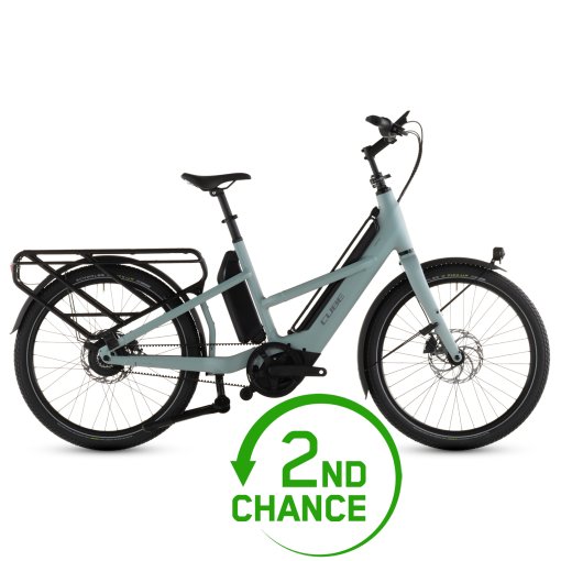 Produktbild von CUBE LONGTAIL HYBRID Comfort 800 - Elektro Lastenrad - 2026 - haze / reflex - B-Ware