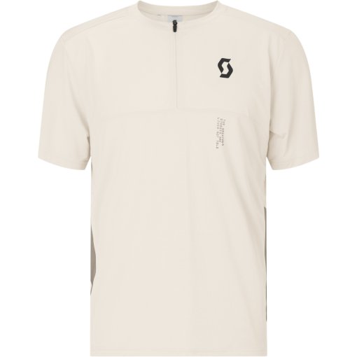 Photo produit de SCOTT Vertic Zip T-shirt à manches courtes pour hommes - cotton white/toast beige