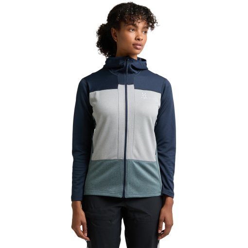 Photo produit de Haglöfs Veste Femme - ROC Flash Mid Hood - tarn blue/concrete 4RK