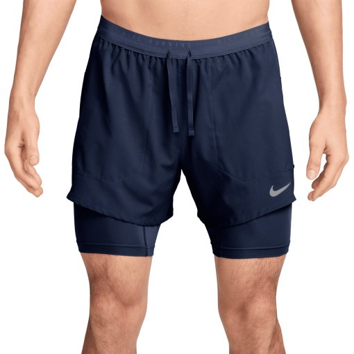 Produktbild von Nike Stride Dri-FIT 5&quot; Hybrid Laufshorts Herren - midnight navy/reflective silver IF2048-410