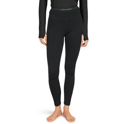 Kuva tuotteesta Icebreaker Merino 200 ZoneKnit™ Naisten termosleggingsit - Black