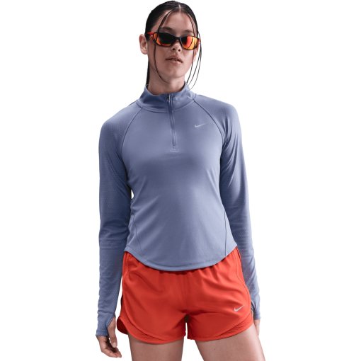 Foto de Nike Camiseta Manga Larga Mujer - Tempo Flash Dri-FIT 1/4-Zip - world indigo/reflective silver HV2996-499