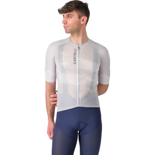 Productfoto van Castelli Climber&#039;s A/C Fietsshirt met Korte Mouwen Heren - silver grey/smoky grey 870