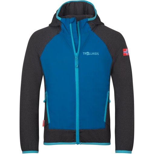 Kuva tuotteesta Trollkids Seiland Jacket Kids - Alpine Blue/Black/Pool Blue
