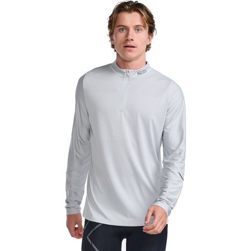 Photo produit de 2XU Maillot Manches Longues Homme - Light Speed Tech 1/4 Zip - harbor mist/black reflective