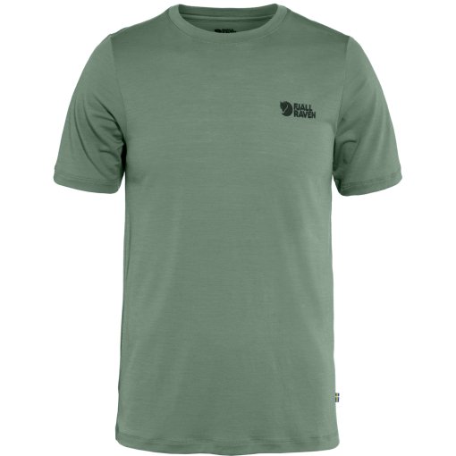 Foto de Fjällräven Camiseta Hombre - Abisko Wool Logo - patina green