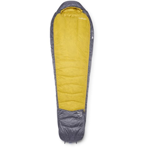 Foto de Rab Neutrino -6C / 20F Saco de dormir de plumas - Largo - Cremallera izquierda - graphene/dark pollen