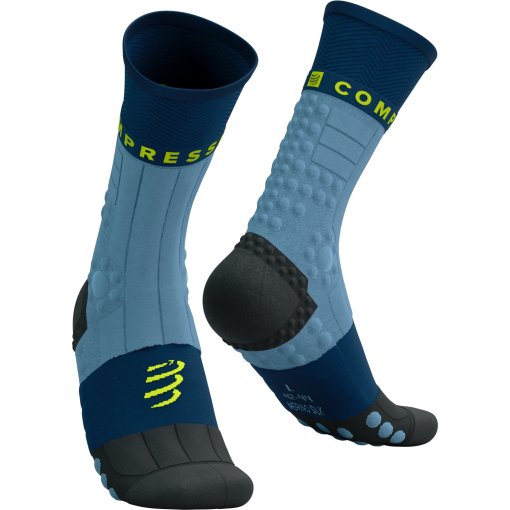 Produktbild von Compressport Pro Racing Kompressionssocken Winter Trail - denim/poseidon