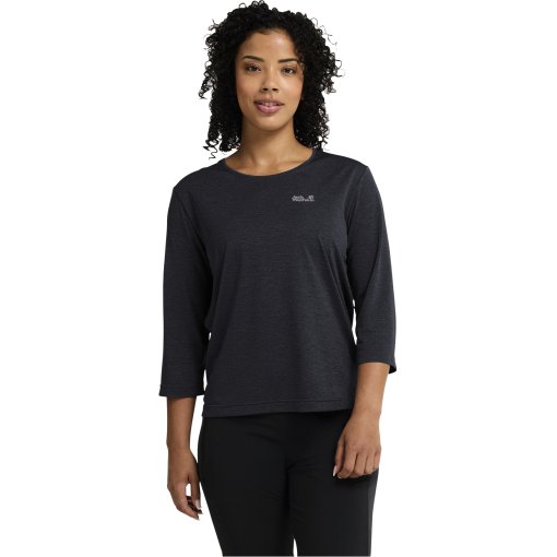 Photo produit de Jack Wolfskin Wildtrail 3/4 T-shirt femme - phantom