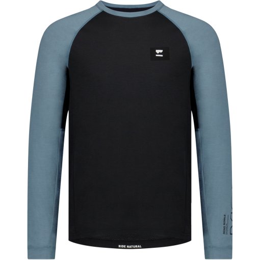 Foto de Mons Royale Camiseta de Manga Larga Hombre - Tarn Merino - goblin blue / negro