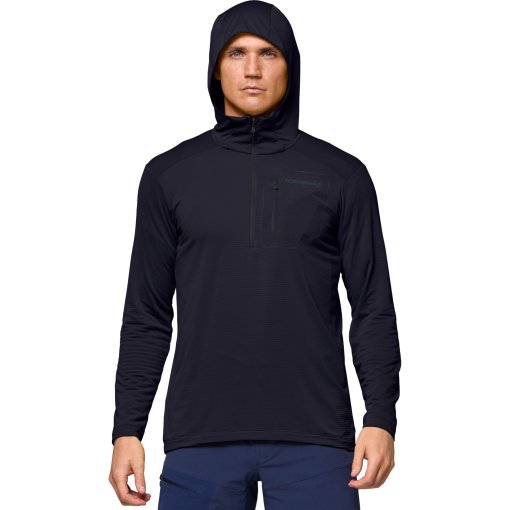 Photo produit de Norrona Sweat à Capuche Homme - falketind warm1 Hood - Caviar Black