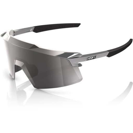 Foto de 100% Gafas - Aerocraft - Gloss Black Chrome - HiPER Silver Mirror