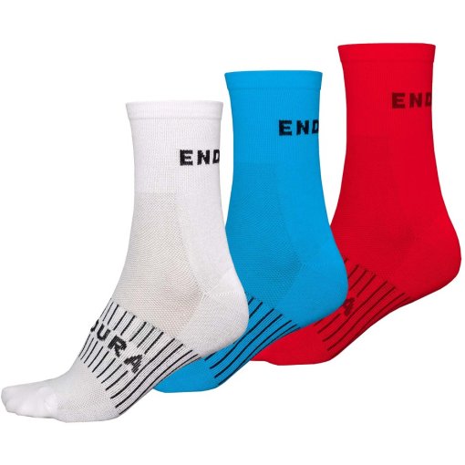 Foto de Endura Calcetines (Triple Pack) - Coolmax® Race - white/blue/red