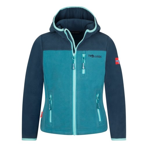 Picture of Trollkids Stavanger Jacket Kids - Dark Marine/Mystic Blue/Arctic Blue