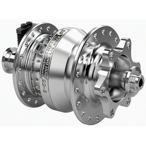 Image of Shutter Precision SD-8 Hub Dynamo - 6-Bolt | QR - 9x100mm - silver