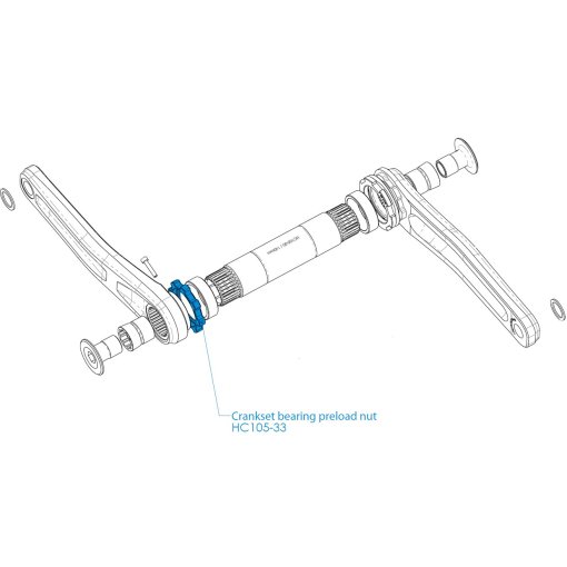 Foto de Hope Crankset Bearing Preload Nut - HC105-33N
