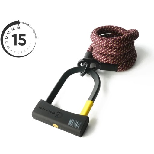 Produktbild von tex–lock eyelet inkl. D-lock Bügelschloss - 160cm - chateau red