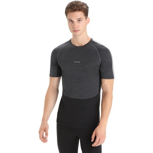 Foto de Icebreaker Camiseta Interior Hombre - 125 ZoneKnit™ Merino - Jet Hthr/Black/Metro Hthr