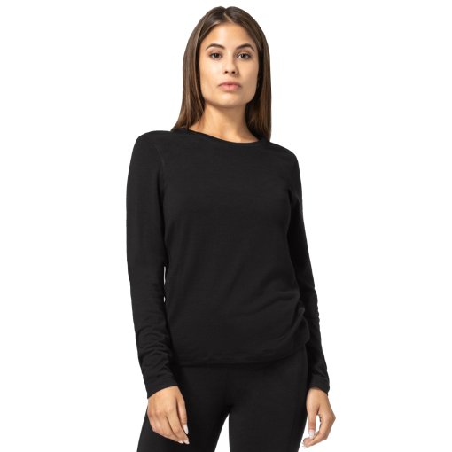 Produktbild von SUPER.NATURAL Arctic230 Langarm-Unterhemd Damen - Jet Black