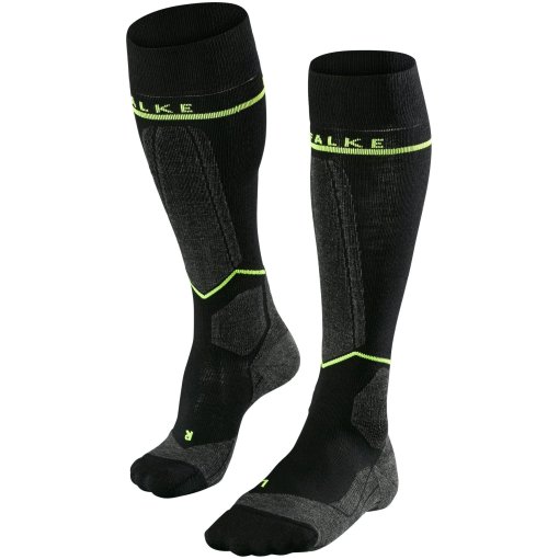 Foto de Falke Calcetines Altos Hombre - SK Energizing Wool - black-lightning 3171