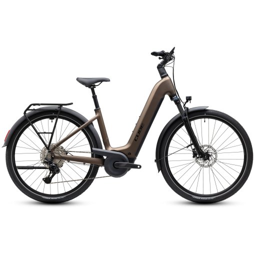 Picture of CUBE TOURING HYBRID Pro 800 - Easy Entry - Electric Touring Bike - 2027 - metallicumbra / black