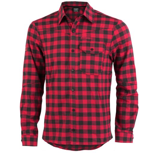 Foto de Zimtstern Camisa de Franela Hombre - Timbaz - Jester Red/Pirate Black