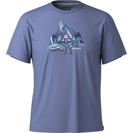 Foto de SmartWool Camiseta de Manga Corta Unisex - Alpine A-Frame Graphic - P43 nightfall blue