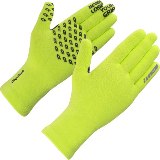 Foto de GripGrab Guantes - Waterproof Knitted - Yellow Hi-Vis