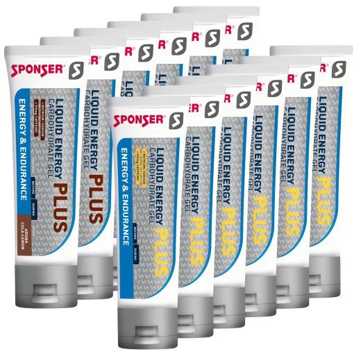 Foto de SPONSER Gel de Carbohidratos con Cafeína - Liquid Energy Plus - Tubo - 6x70g