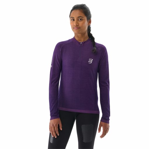 Foto de Compressport Camiseta de Manga Larga Mujer - Trail Half-Zip - purple