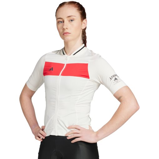 Foto de adidas Maillot CIclismo Mujer - Heritage Tempo 3-Stripes - chalk white/pure ruby JD7181