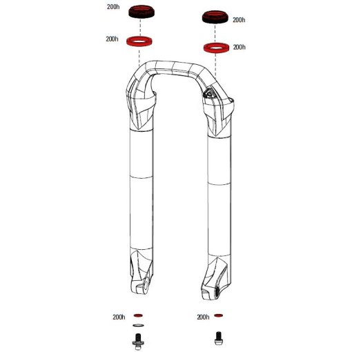 RockShox Bobine Lyrik 2012, kit d'entretien de base